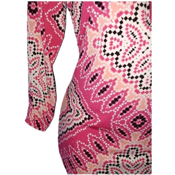 JM Collection Pink Blouse with Zipper Neckline - Picture 4 of 5